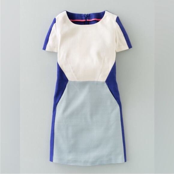 Boden Pippa Textured Colorblock Tunic Sheath Dress Size 10R - Picture 2 of 8